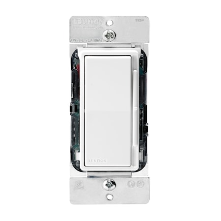 Leviton Leviton Decora White 1200 W Full Range Dimmer Switch 1 pk 001-DS710-10Z